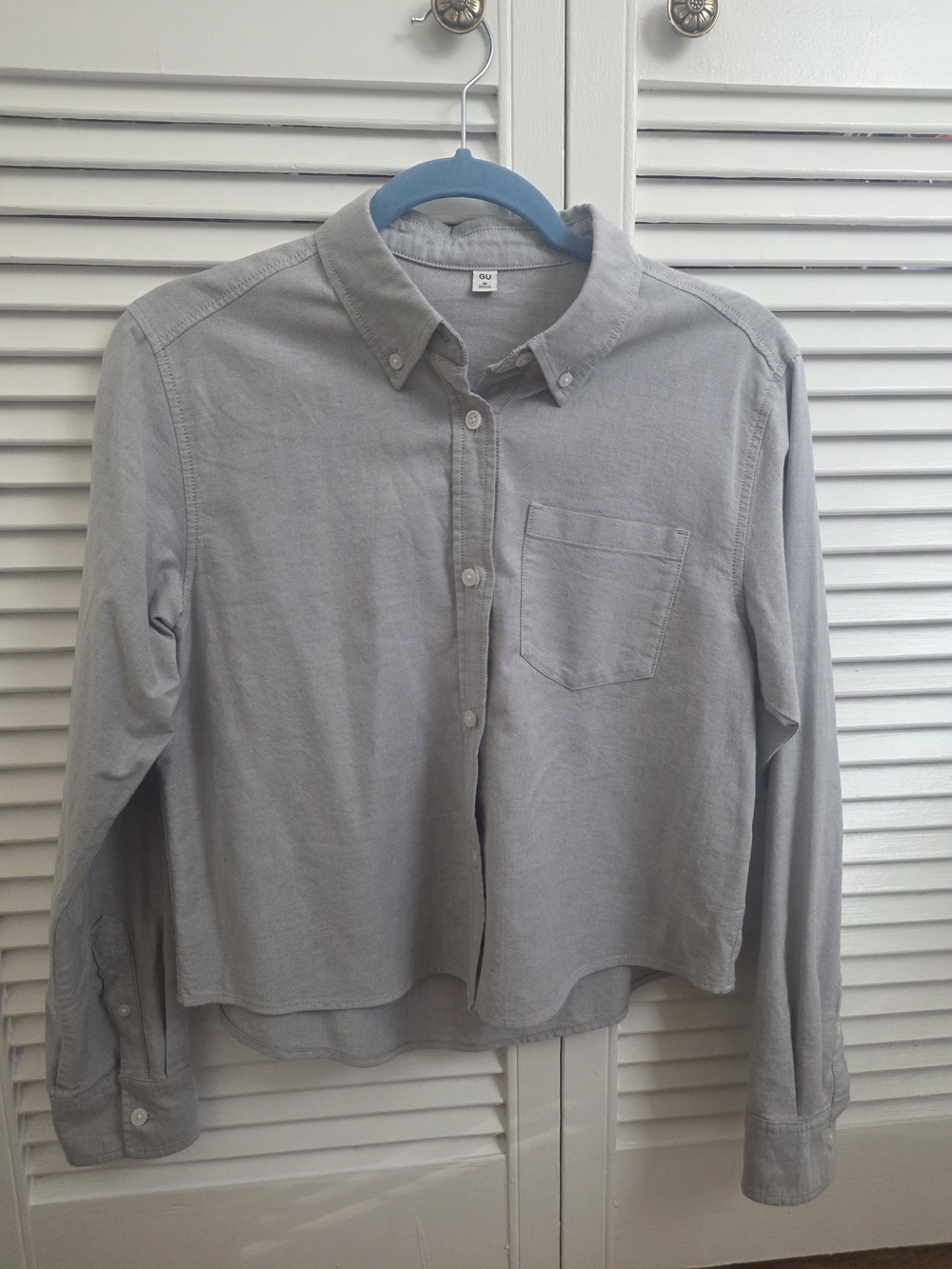 GU Gray Oxford Short Shirt